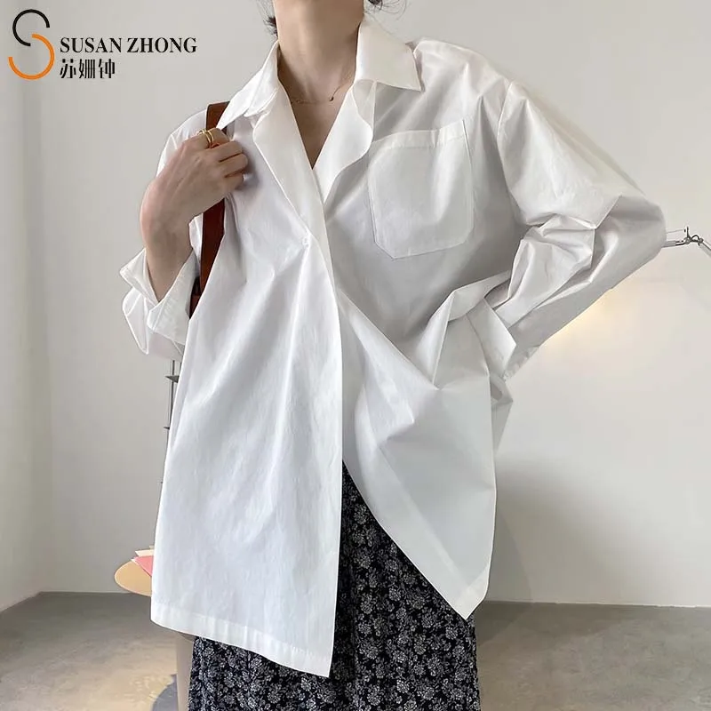 

Рубашка женская, с отложным воротником и манжетами, весна 2021