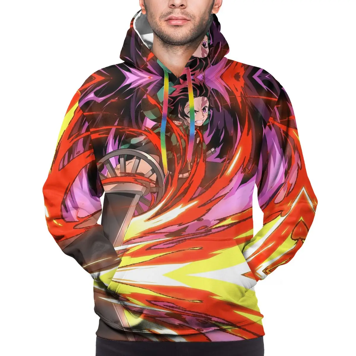 

Men's Custom Pattern clothes Hoodies Demon Slayer Sportswear Cartoon Comfortable For men and women Suitable Unisex Hoodie