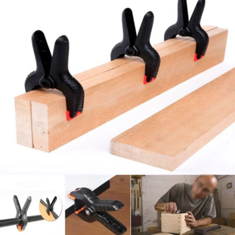 10Pcs Woodworking Spring Clamps 2inch Photo Picture Frame Background Pipe Tube Clamp Plastic Nylon DIY Wood Bar Clip Tools - купить по
