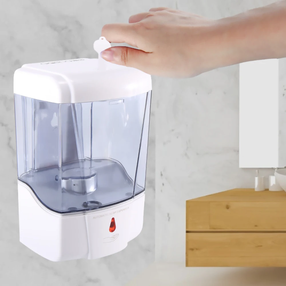 

700ml Automatic Sensor Soap Dispenser Touchless Liquid Sanitizer Wall Mounted Detergent Lotion Bathroom Soap Dispensers Pump 2