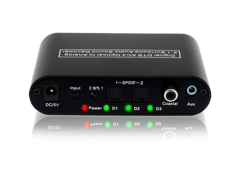 Двойной оптический декодер DTS/для домашнего кинотеатра 1 шт./лот 5 1/2 канала аудио