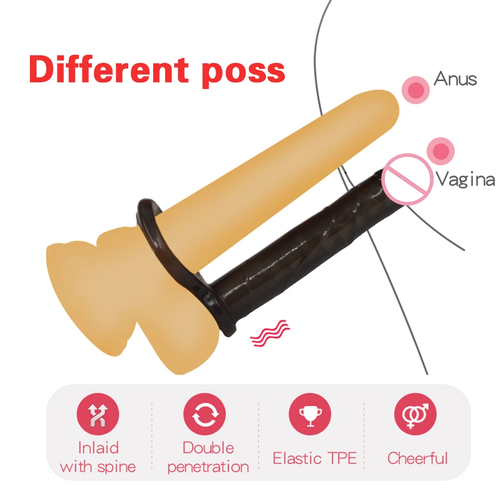 Anal Sex Toys Vibrating Dildo Plug Anus Vagina Massager G Spot Stimulator Wearable Butt With Time Delay Ring | Красота и здоровье