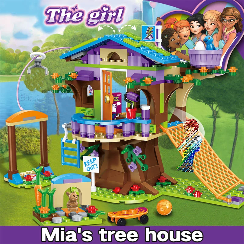 357 шт. строительные блоки игрушки для строительства Legoingly Friends Adventure Camp Tree House Emma