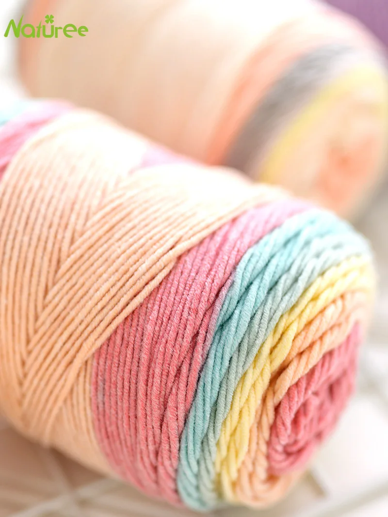 Пряжа для ручного вязания 5 нитей Радужный хлопок ручная работа сделай сам