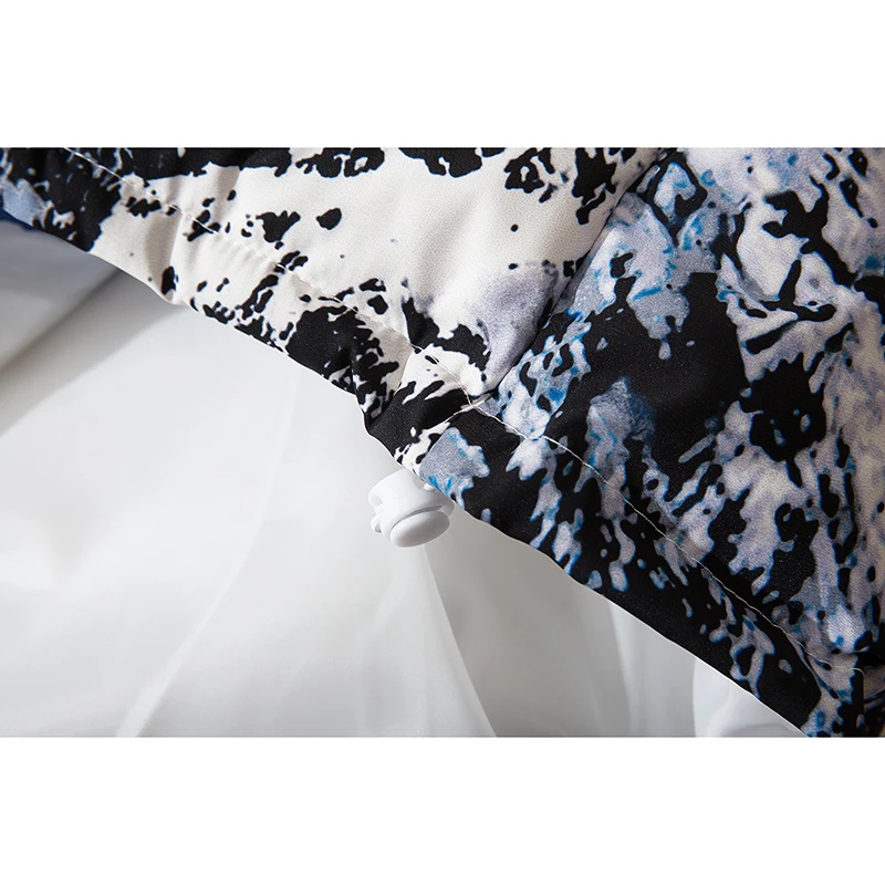 Пуховая куртка-парка с хлопковой подкладкой и принтом уличная одежда в стиле