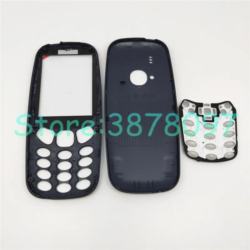 Полный корпус для Nokia 3310 лицевая рамка крышка батареи чехол с клавиатурой