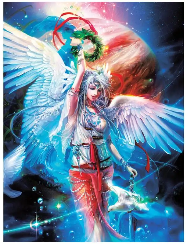 Мультяшная Алмазная мозаика для девочек Ангел женская художественная живопись