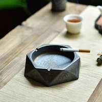gilt ceramic ashtray creative stoneware home office retro cool ashtray decoration portable ashtray