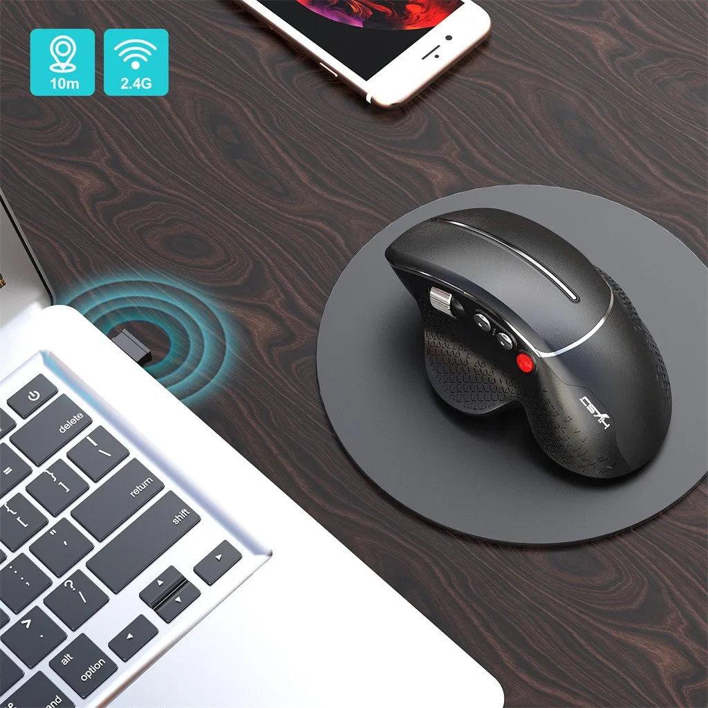 20%, игровая мышь, бесшумная мышь, беспроводная, T32, вертикальная, беспроводная, перезаряжаемая, бесшумная мышь, 6 клавиш, 3600 dpi, бесшумная мышь, мышь
