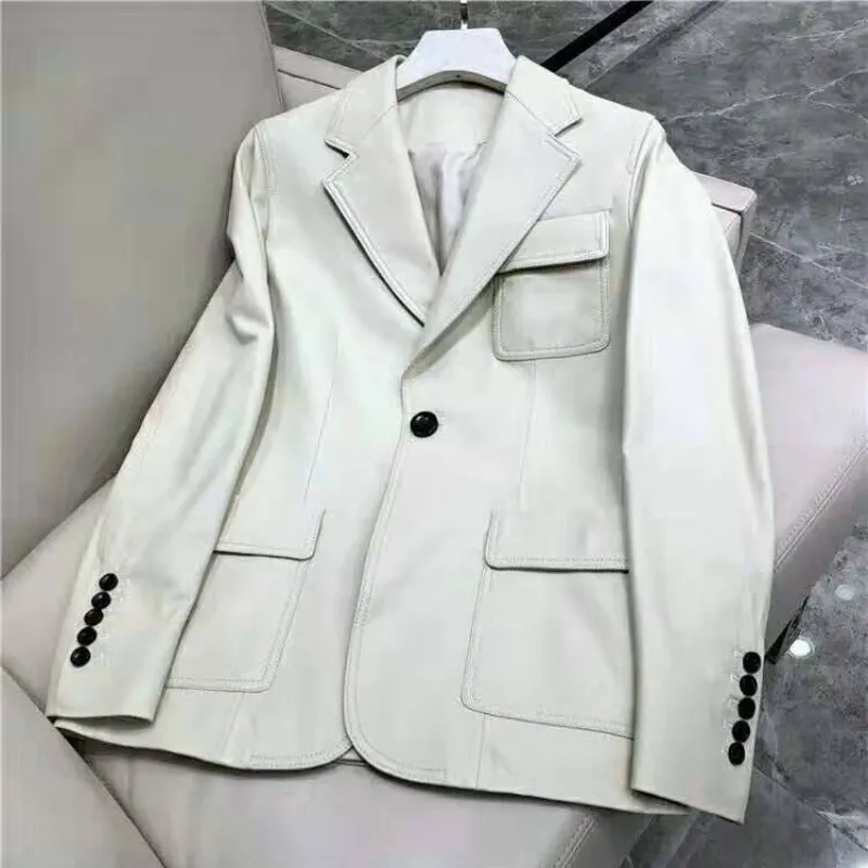 Женская куртка из натуральной овечьей кожи Весна 100%|Кожаные куртки| |