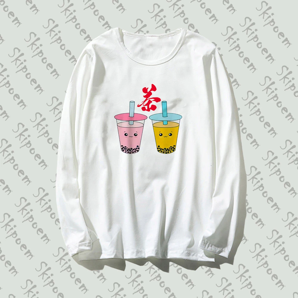 Милая футболка Boba Bubble tea Best Friends для женщин Harajuku Готический эстетический