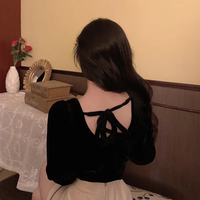 Женская шифоновая блузка с пышными рукавами |