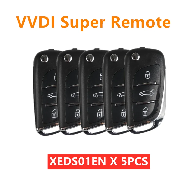 5pcs/lot Xhorse XEDS01EN DS Style 3 Buttons Super Remote key with Built-in Super Chip XEDS01EN Wireless key