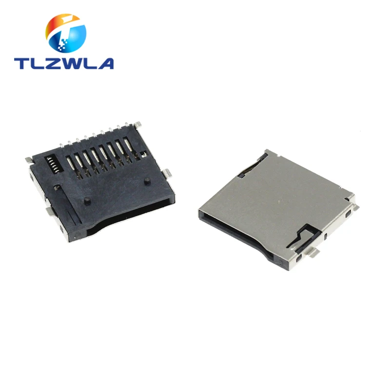 

100PCS 9pin Micro SD card slot connectors, size 14*15mm TF card deck, fit for phone, tablet, Vehicle Navigation The pop-up