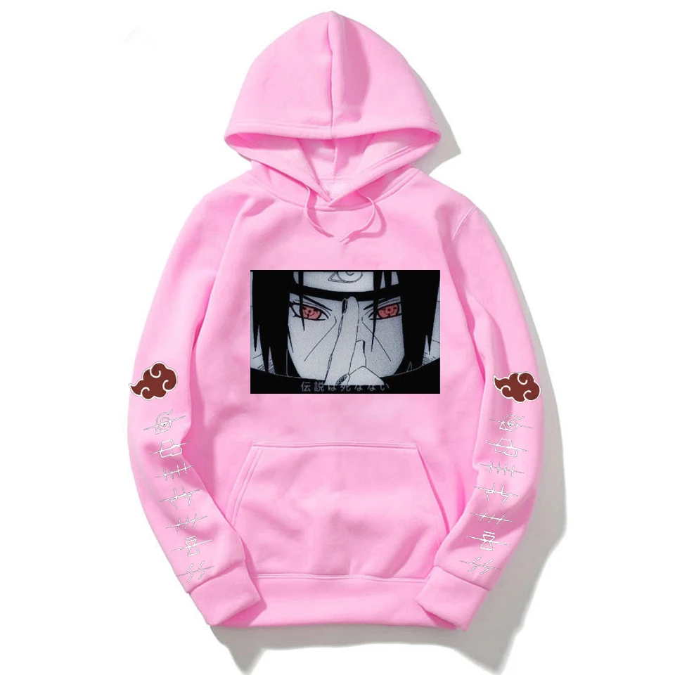 

2020 Naruto Akatsuki Hoodies Streetwear Itachi Pullover Sweatshirt Men Fashion Autumn Winter Hip Hop Hoodie Pullover Men's Hoody