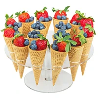 616 holes clear acrylic ice cream stand cake cones stand buffet holder party shelf for wedding decoration baking kitchen tools