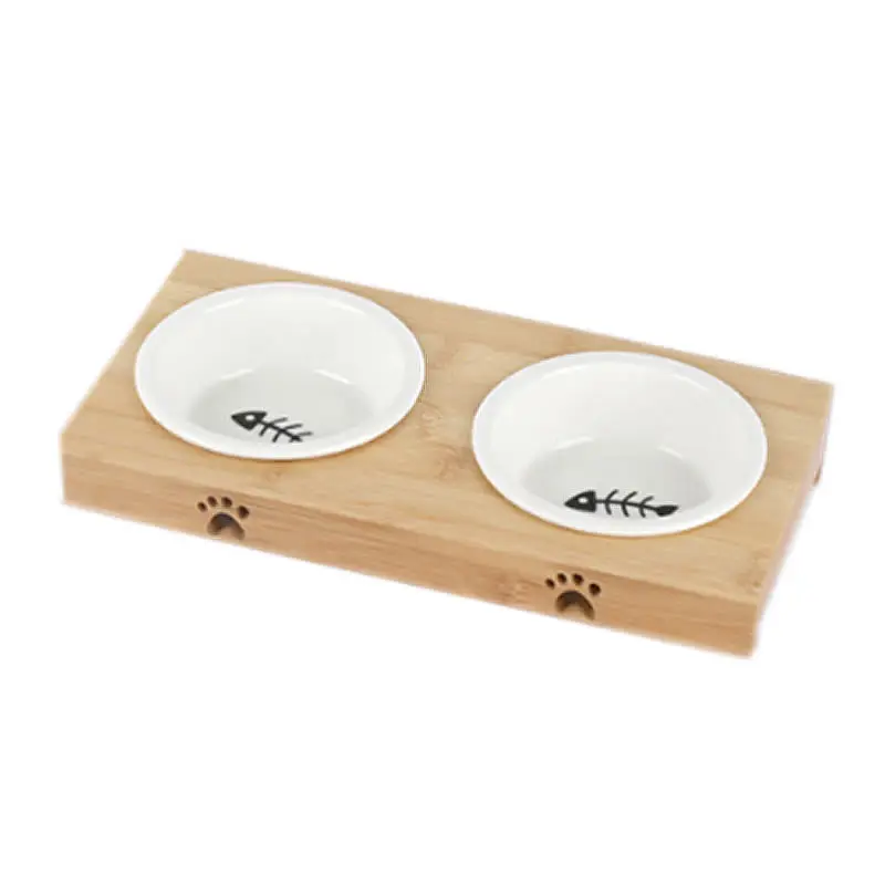 Новая популярная керамическая миска для кормления и воды из нержавеющей стали с