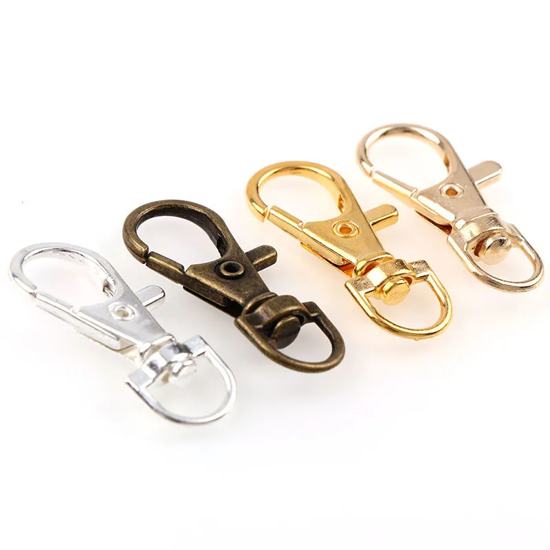 

10pcs/lot Metal Swivel Keychain Lobster Clasp Hooks For Bag Keyring Key Ring Fit Craft Belt Findings DIY Jewelry Making Findings