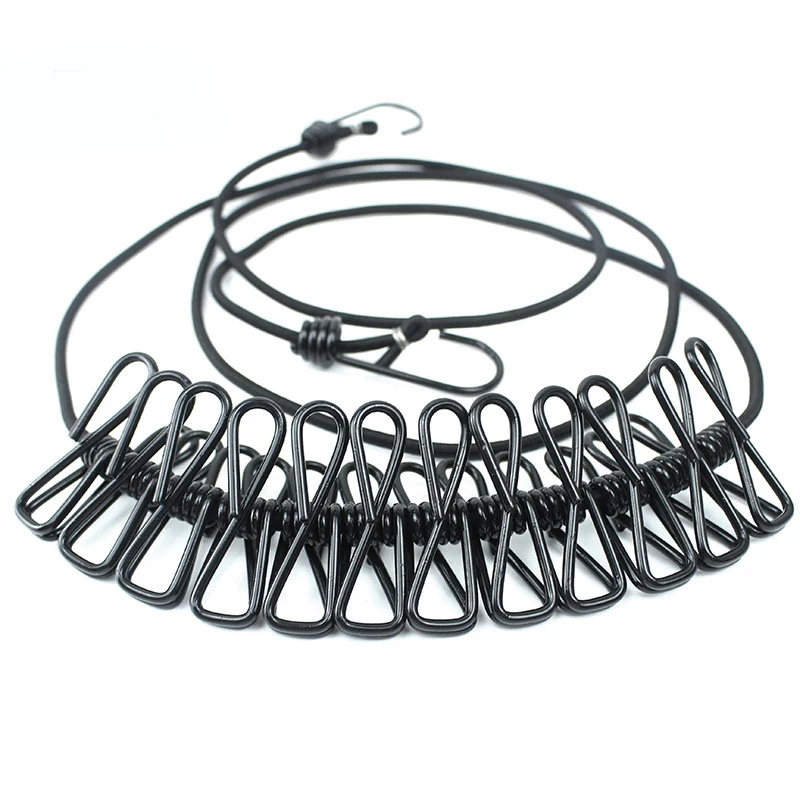 

Portable Clothesline Windproof Clothes Rope Drying Rack Cloth Hanging Line Outdoor Camping Traveling Indoor Multifunction Tools