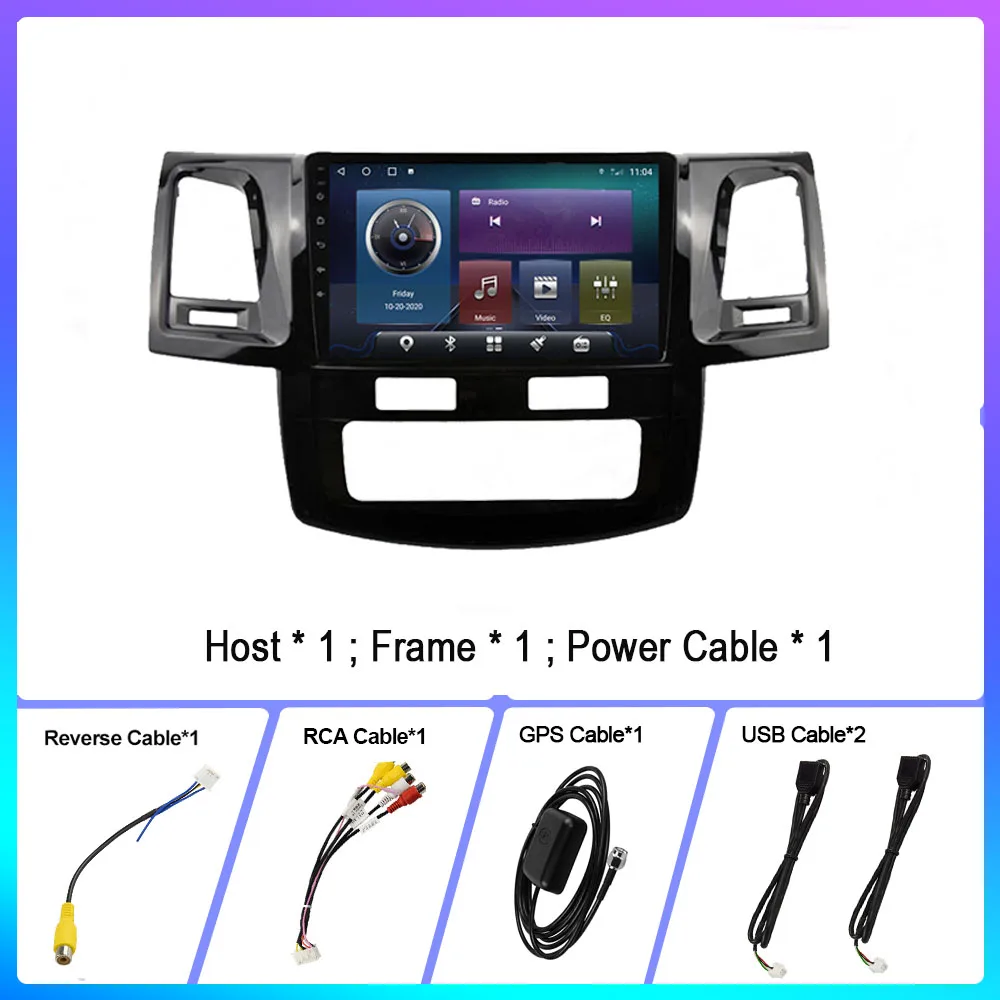 car radio for toyota fortuner hilux revo vigo 2007 2015 multimedia video player autoradio navigation gps android 10 2din carplay free global shipping