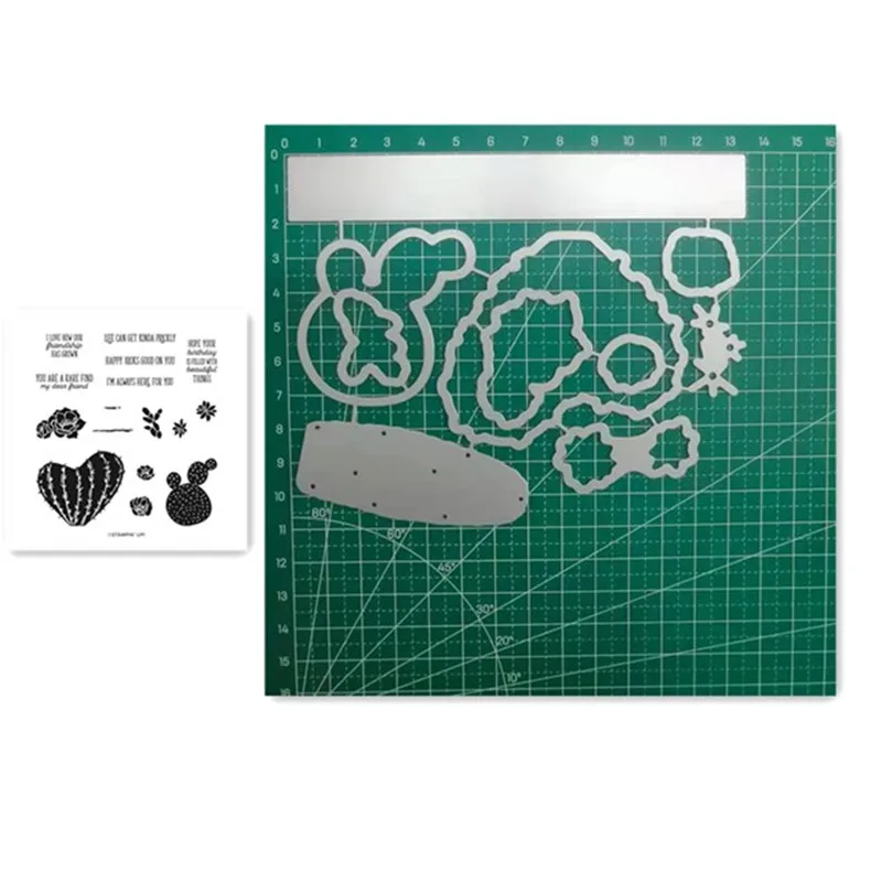 

2021 Metal Cutting Dies And Stamps Stencil For DIY Scrapbooking Decorative Embossing Paper Card Dies Cutting Template Cactus