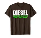 Смешная футболка с изображением дизельного топлива, потому что электричество не может катать уголь