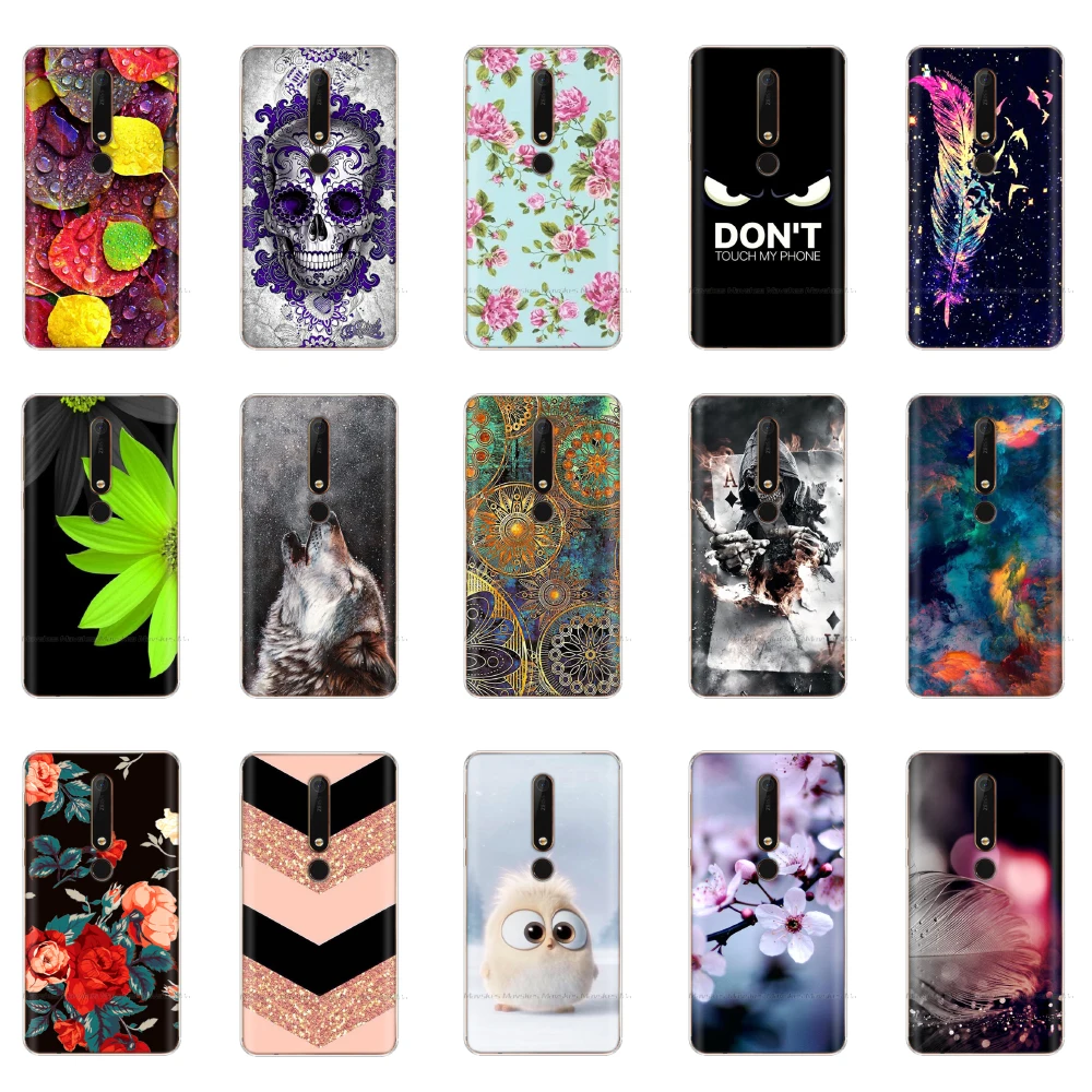

case For For Nokia 6 Case 5.5inch silicon TPU soft cover For For Nokia 6.1 coque capa fundas Skin shockproof phone bags cute cat