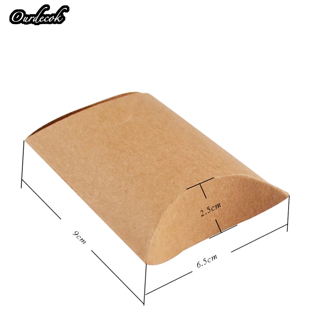 50 шт. свадебный подарок Коробки Крафт Подушка Форма свадьбы День рождения