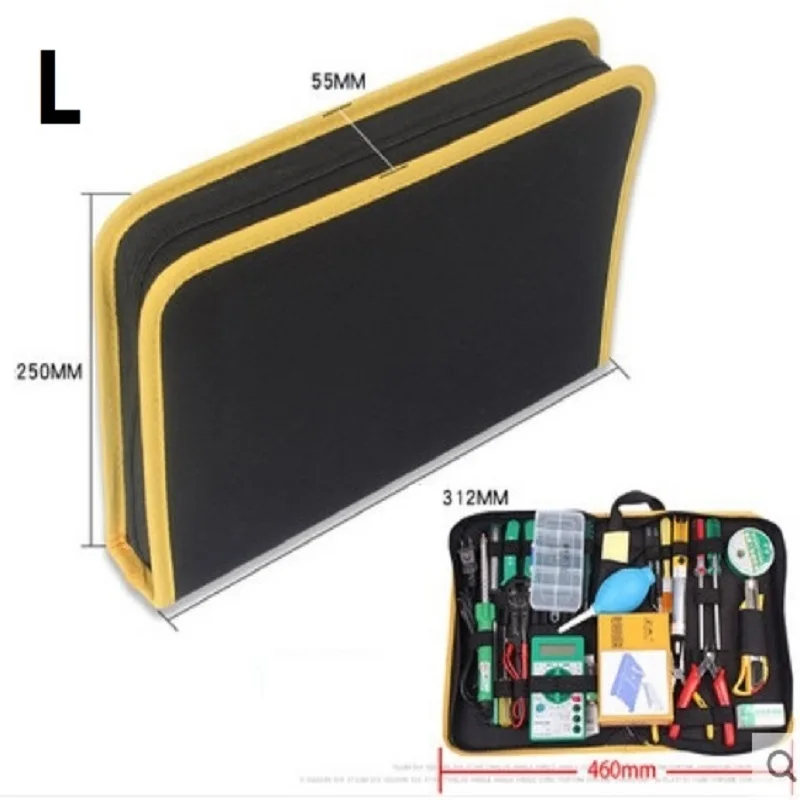 CAMMITEVER желтая кромка сумка для инструментов Электрик Холст ремонт паяльник