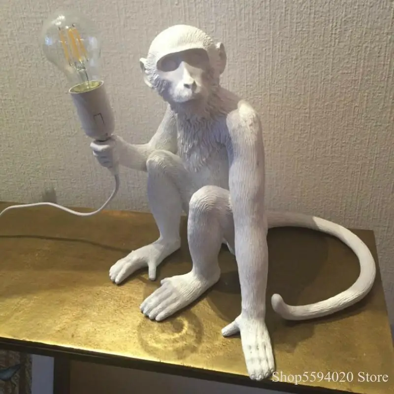 Ретро-лампа в форме обезьяны итальянского дизайна люстра для спальни Подвесная