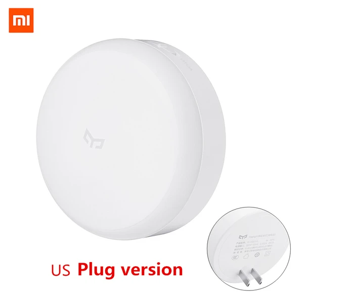Plug version US Перезаряжаемый) Xiaomi Mijia Yee светильник светодиодный коридор ночной Светильник Магнитный инфракрасный пульт дистанционного управления датчик движения тела светильник умный дом лампа - Цвет: Plug version US