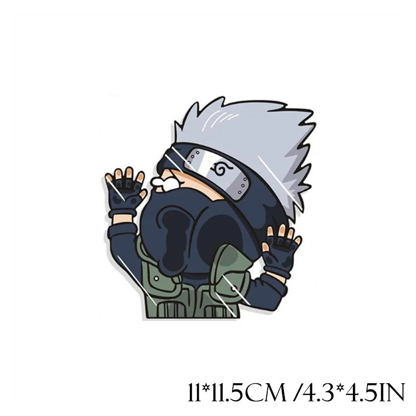 S473 Kakashi Наруто коллид стеклянные наклейки забавный аниме 3d Виниловые Наклейки На Автомобиль Стайлинг заднего стекла боковые двери окна декоративные аксессуары - Цвет: S473 Kakashi