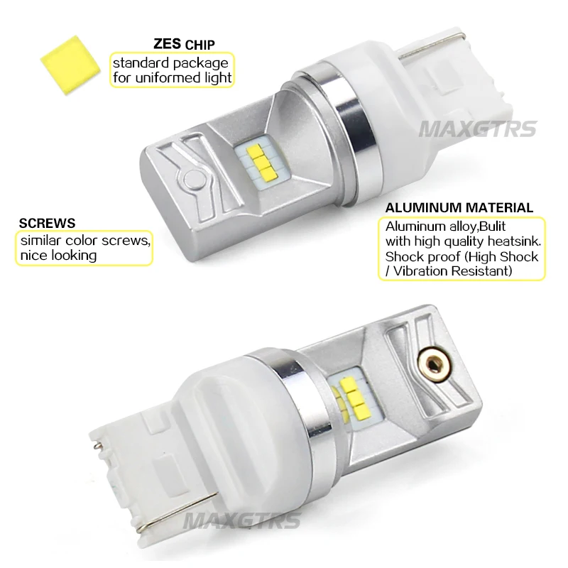 MAXGTRS 2 шт. T20 W21W 7440 LED 6 SMD ZES чип Автомобильный светодиодный задний сигнал поворота