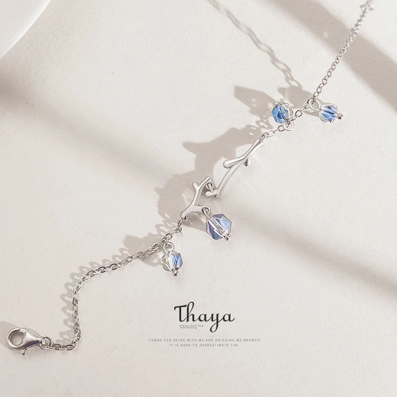Thaya, Сумеречный лес, браслет, симфония, кристалл, S925 серебро, модные браслеты с подвесками для женщин, дизайн, ювелирное изделие, подарок