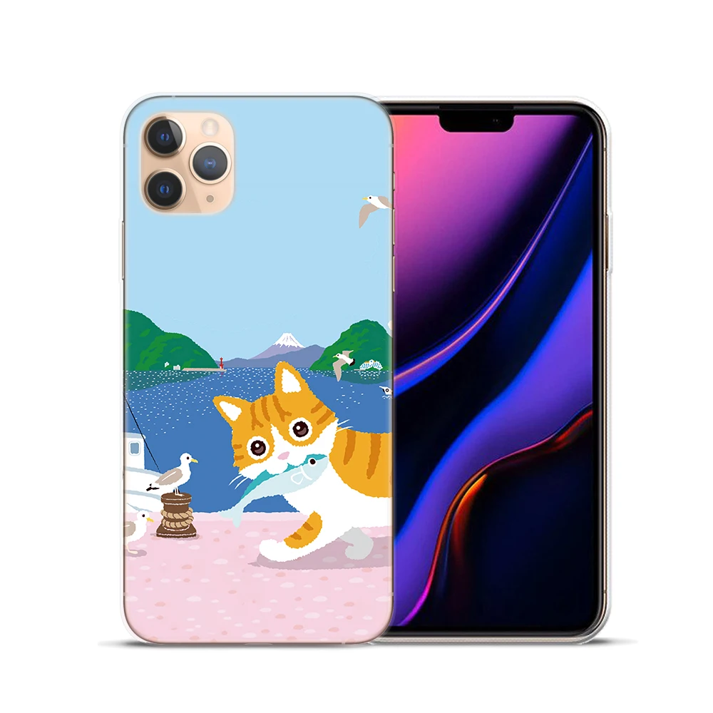 cartoon cute cat duck rabbit animals soft tpu silicone case cover for iphone 11 12 mini pro max 6 6s 7 8 plus xs max x xr se 5s free global shipping