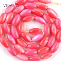 natural gem stone red mop shell beads for needlework jewelry making 510mm charm loose beads diy necklace bracelet 15 strand