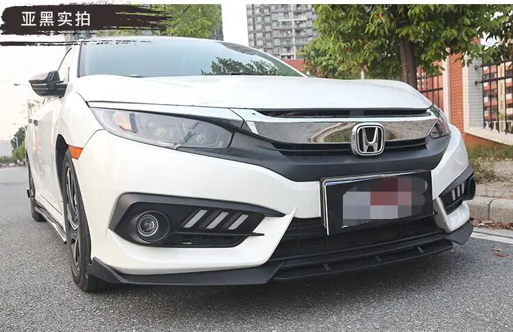 Для Honda Civic Body kit спойлер 2015 2018 для 3DC ABS задний передний бампер диффузор защитные