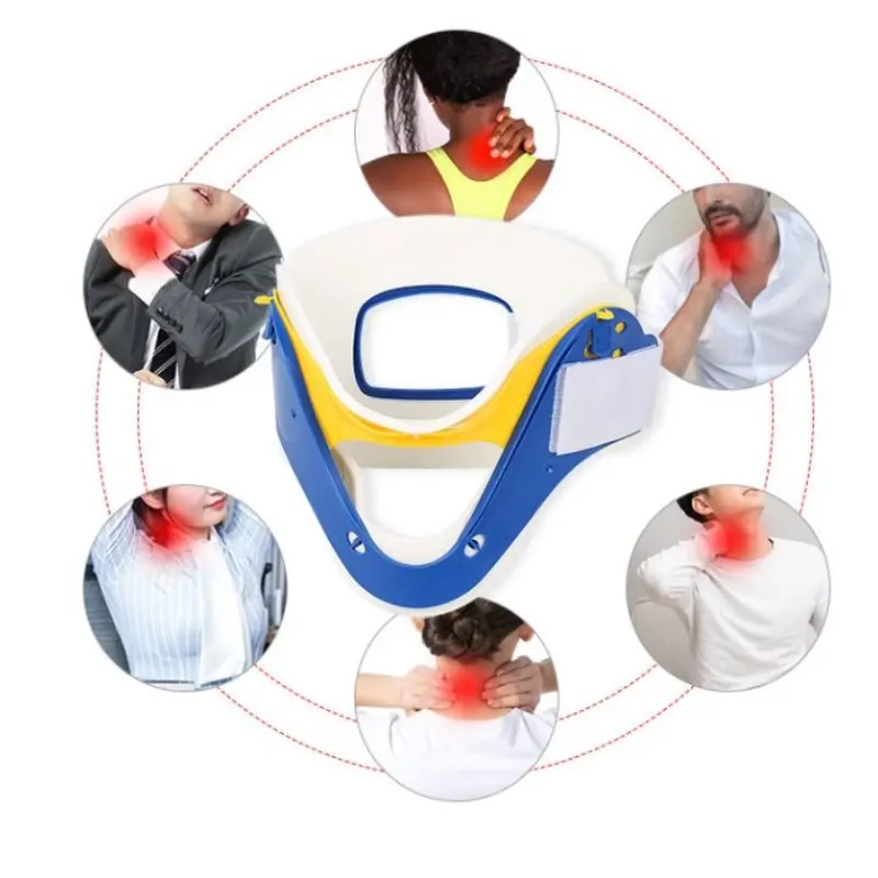 

4-in-1 Neck Collar Cervical Traction Therapy Support Brace Adjustable Stretcher Protection Body Massager
