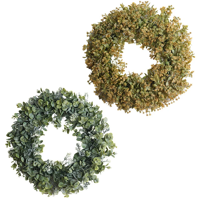 

Eucalyptus Artificial Wreath Easter Wreath Daisy Rose Sunflower Door Indoor Wall Wedding Window Home Party Decor