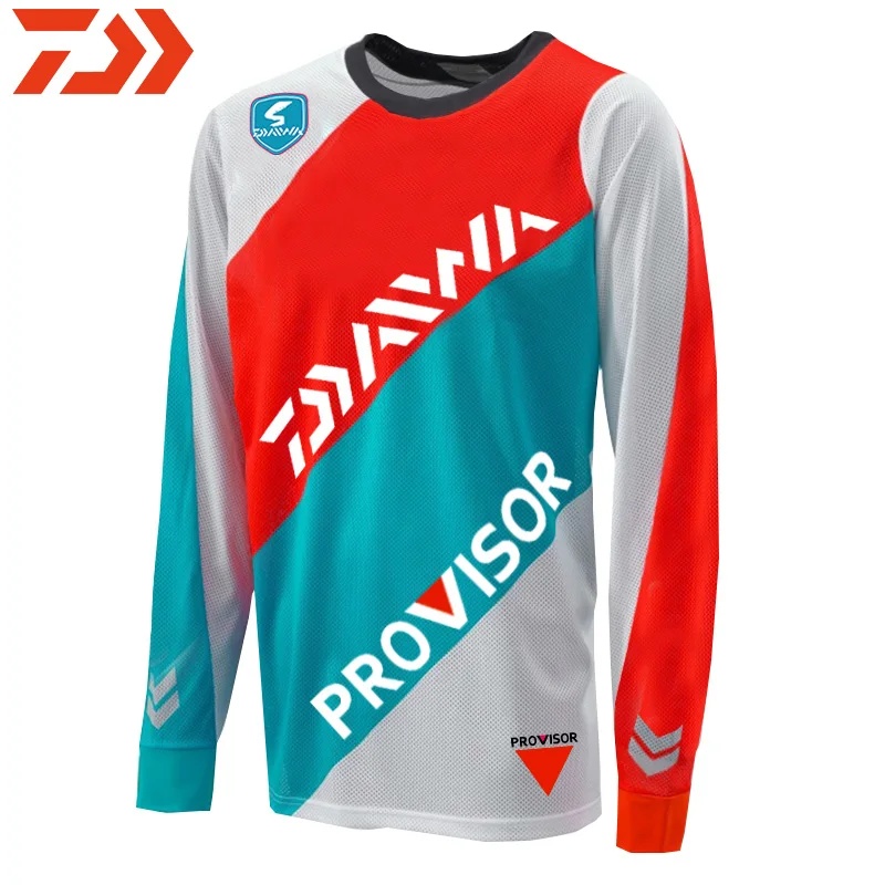 

DAIWA Autumn Long Sleeve Fishing Clothing Quick-Drying Anti-UV Sun Fishing Jersey Winter Clothes Europe Size Sports Shirt