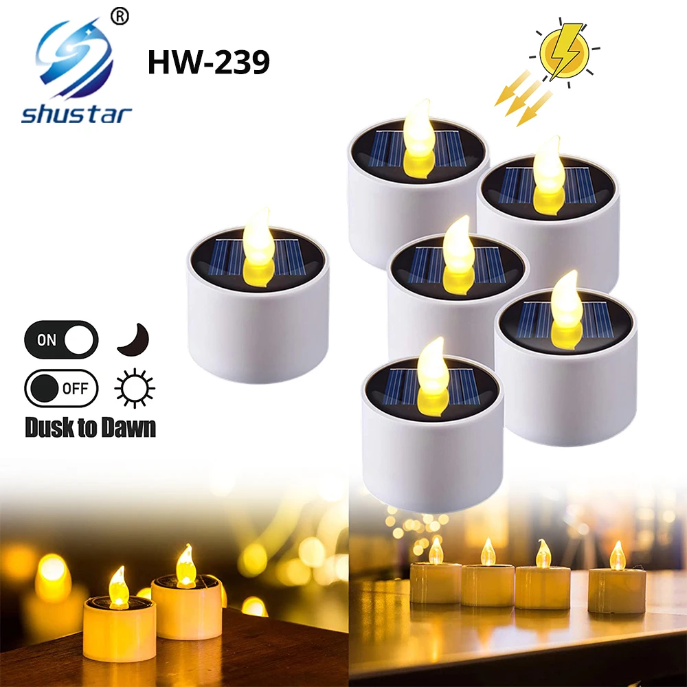 

Solar candle night light LED flameless tea light is suitable for Christmas decoration, desktop decoration, etc.