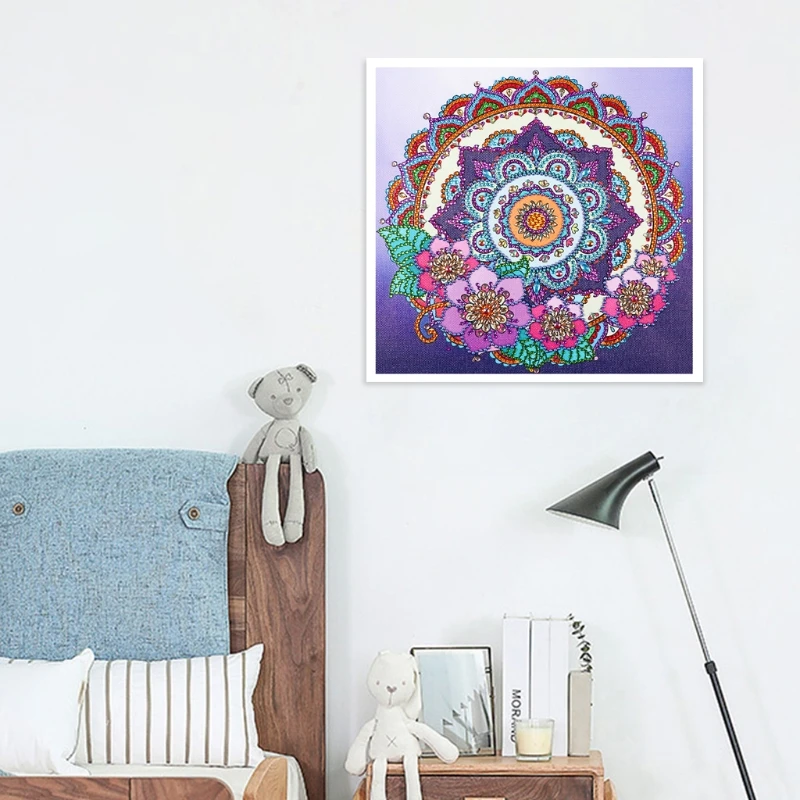 30cm Mandala Flower 5D DIY Special Diamond Painting Embroidery Rhinestone Crystal Cross Stitch Needlework Craft Kit Home Decor | Дом и сад