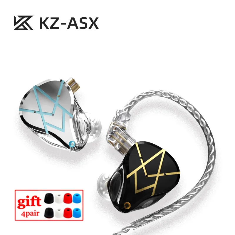 KZ ASX наушники вкладыши 10BA 20 сбалансированные арматурные HIFI металлический монитор