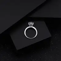 GEM'S BALLET 925 Sterling Silver Fine Jewelry Six Prongs 2.0Ct 8mm EF Color Moissanite Solitaire Engagement Rings For Women 4