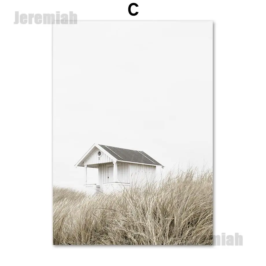 

Scenic Canvas Poster Autumn Reed Letter Nordic Style Waterproof Ink Print Hd Painting Modern Living Room Bedroom Decoration