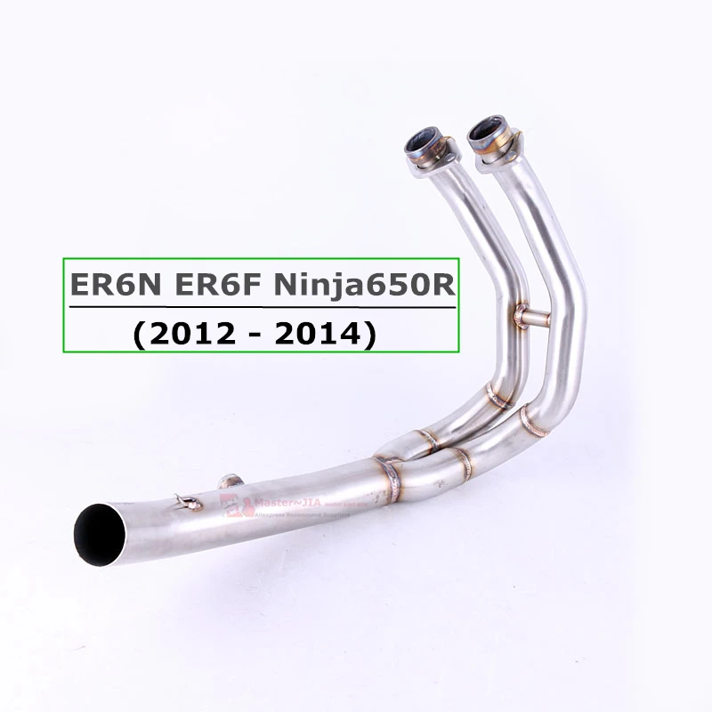 

MOTORCYCLE Exhaust Full system contact middle pipe FOR KAWASAKI ER6N ER6F Ninja650R 2012-2014 or 2009-2012 without exhaust