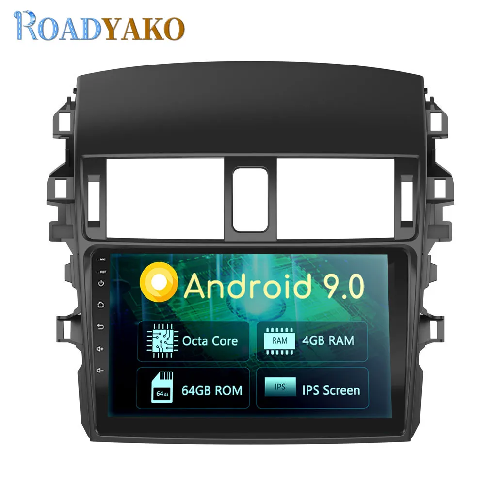 9 ''Android мультимедийный видеоплеер навигация GPS для Toyota Corolla 2009 2013 стерео