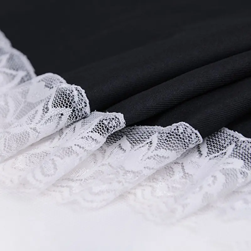 

Japanese Style Maid Uniform Erotic Women Babydolls Hollow Out Lace Apron Couple Flirting Roleplay Game Maid Dress Headwear