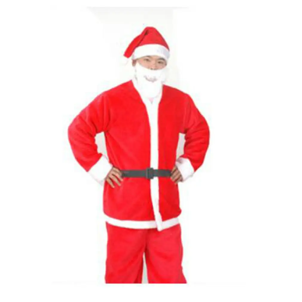 

Рождественский костюм, мужская одежда с Санта-Клаусом, Рождественский костюм, комплект из 5 предметов, необычная вечерние ничная одежда, рож...