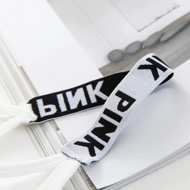 &quotРозовый&quot спортивный бюстгальтер с буквенным принтом для фитнеса женские